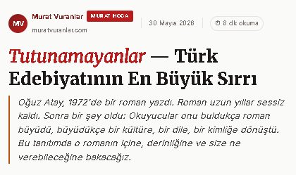 Tutunamayanlar — Türk Edebiyatının En Büyük Sırrı