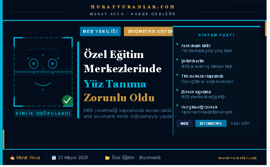 Özel eğitim merkezlerinde biyometrik yüz tanıma zorunlu oldu
