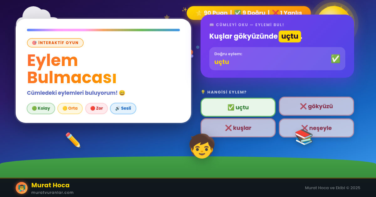 Eylem Bulmacası – Cümledeki Eylemleri Buluyorum! 😄