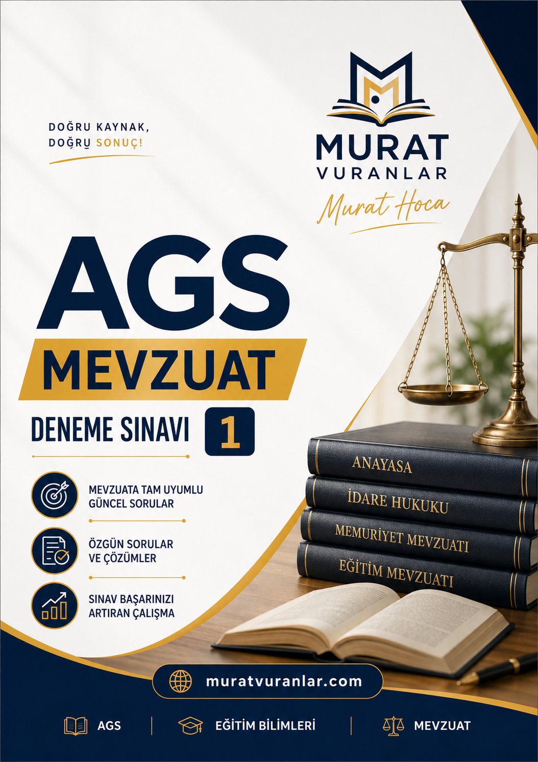 AGS Mevzuat Deneme Sınavı 2026 | 50 Soruluk Dev Test — Murat Hoca  muratvuranlar.com › ags-mevzuat-deneme