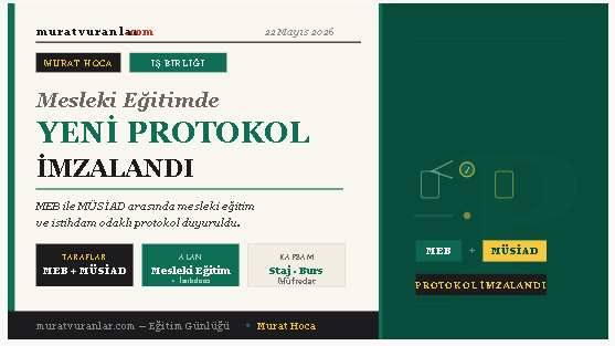Mesleki Eğitimde Yeni İş Birliği Protokolü İmzalandı