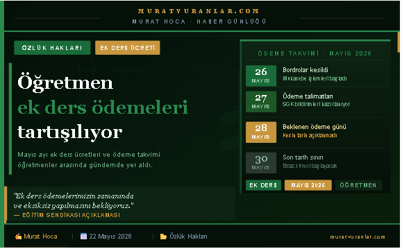 Öğretmen ek ders ödemeleri tartışılıyor