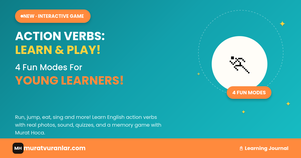 Action Verbs Adventure – Free Interactive English Game for Kids