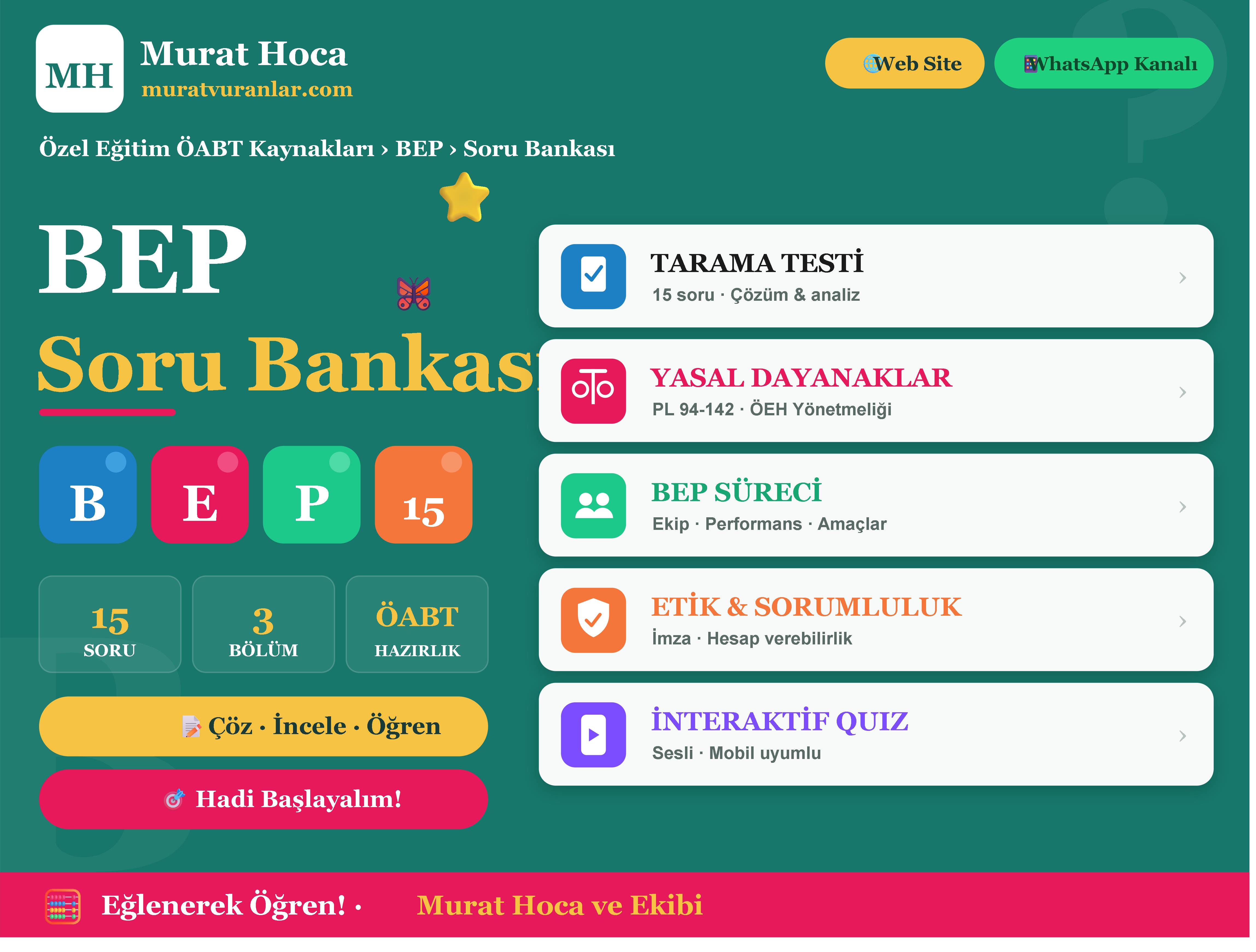 BEP Soru Bankası: Temeller, Tarihçe ve Yasal Dayanaklar | ÖABT Özel Eğitim