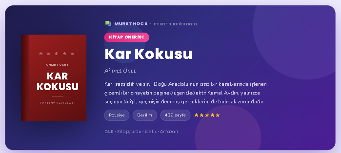Ahmet Ümit'ten Kar Kokusu