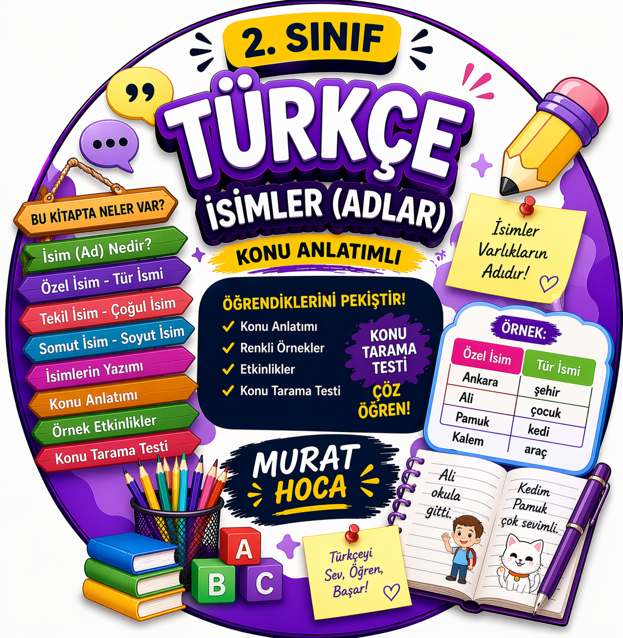 2. SINIF TÜRKÇE/İSİMLER KONU ANLATIMI