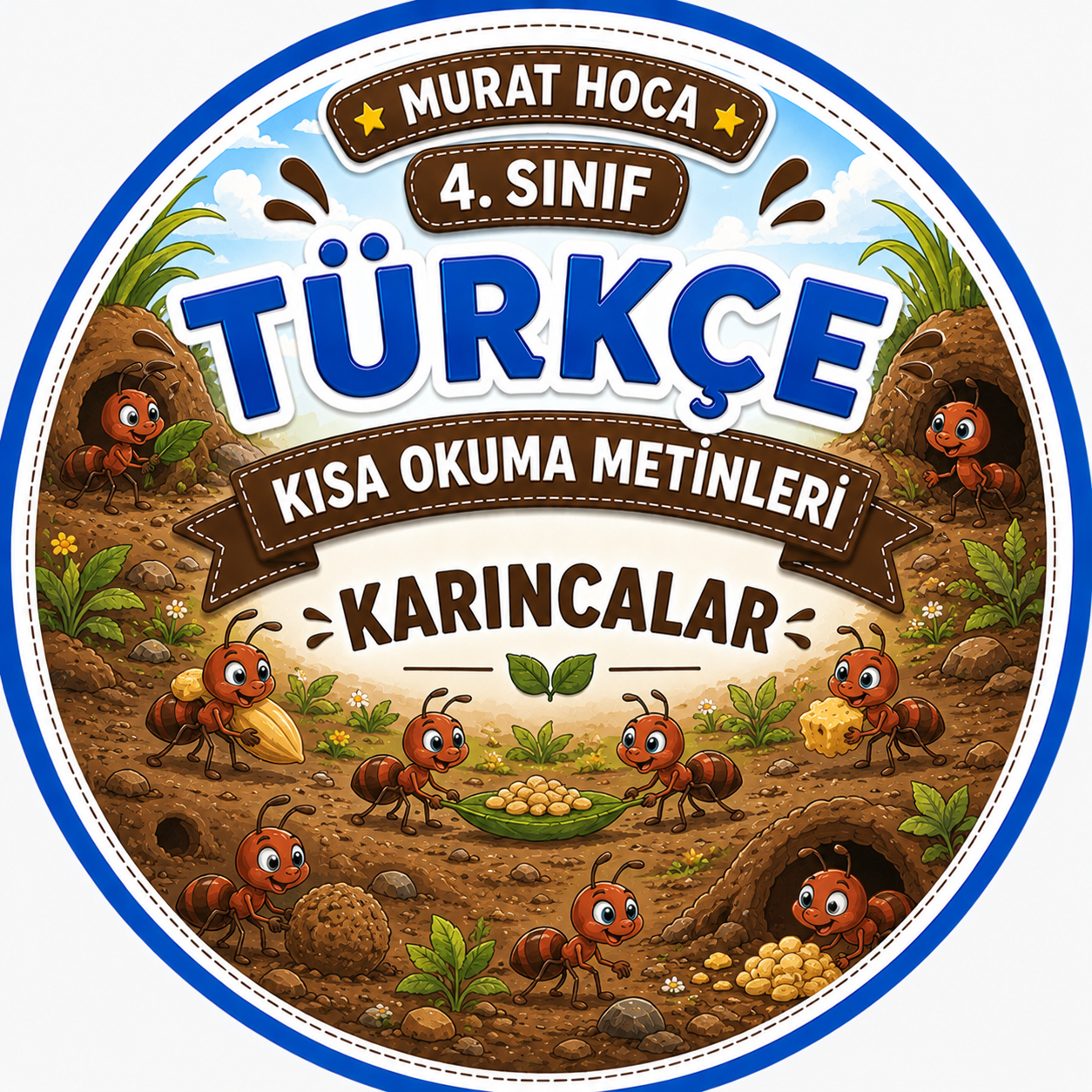 4.Sınıf Türkçe Kısa Okuma Anlama Metni: Doğanın Küçük Mimarları: Karıncalar – Okuma Anlama ve İnteraktif Etkinlik Seti
