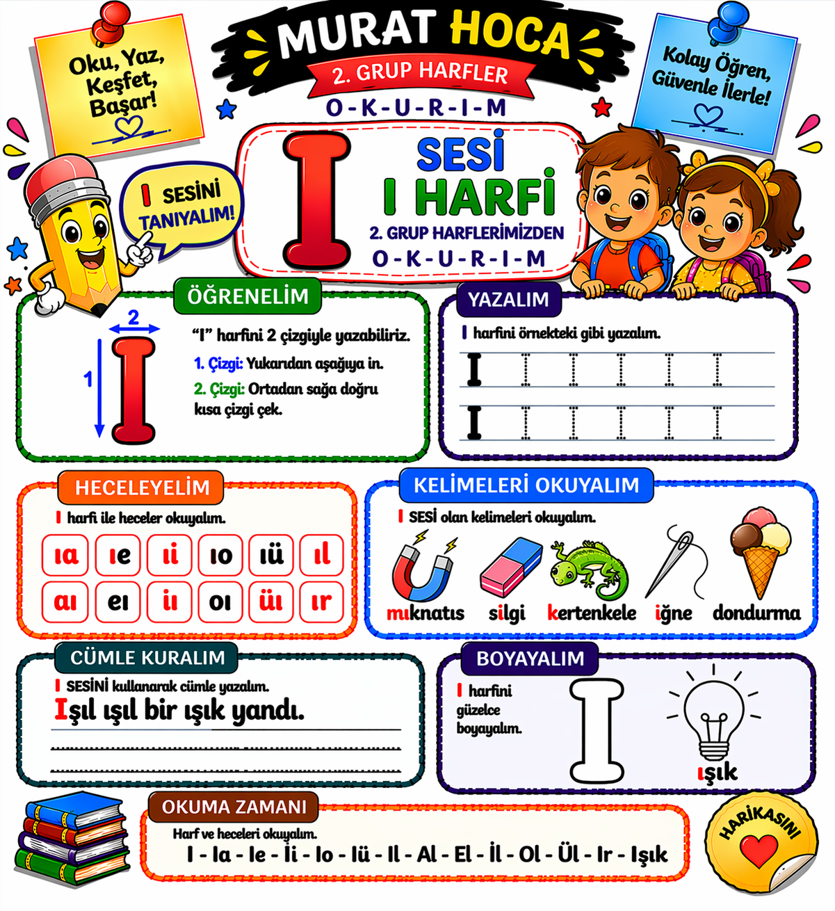 1. Sınıf Türkçe I Harfi Tam Öğrenme Fasikülü