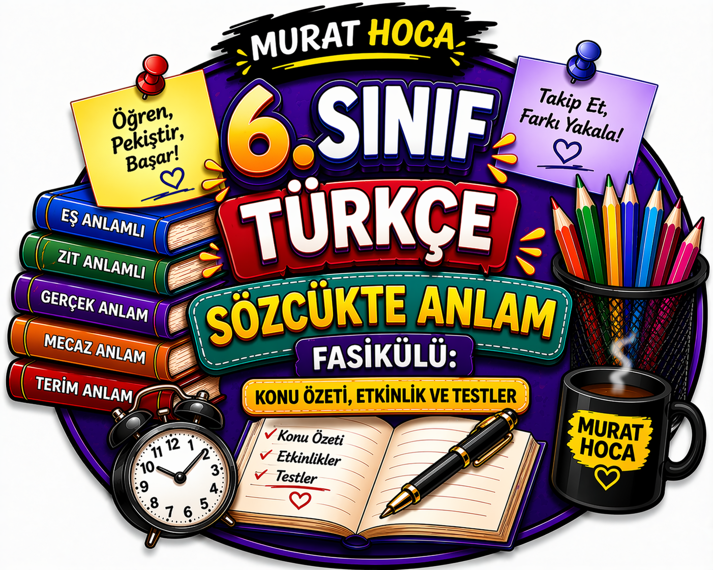 6. Sınıf Türkçe Sözcükte Anlam Fasikülü: Konu Özeti, Etkinlik ve Testler
