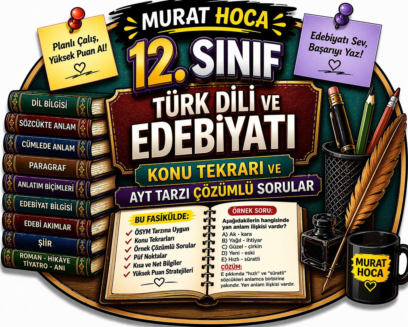 12. SINIF TÜRK DİLİ VE EDEBİYATI KONU TEKRARI VE AYT TARZI ÇÖZÜMLÜ SORULAR