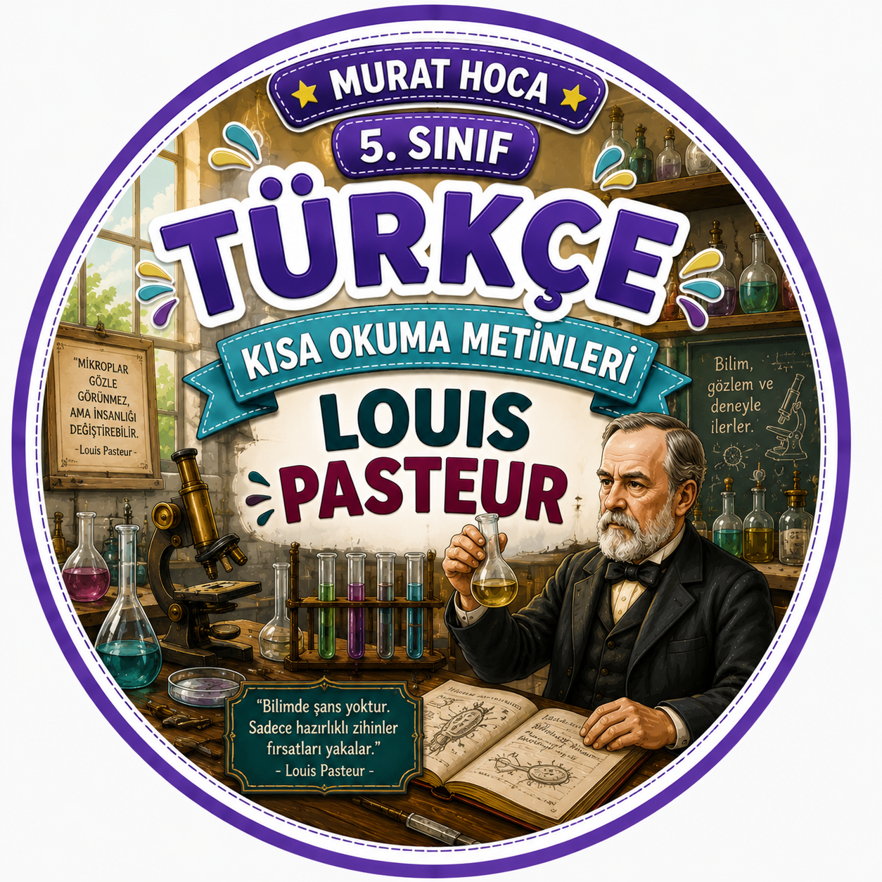 5. Sınıf Türkçe: Louis Pasteur Biyografisi, Okuma Anlama ve Sağlık Bilimi Etkinliği