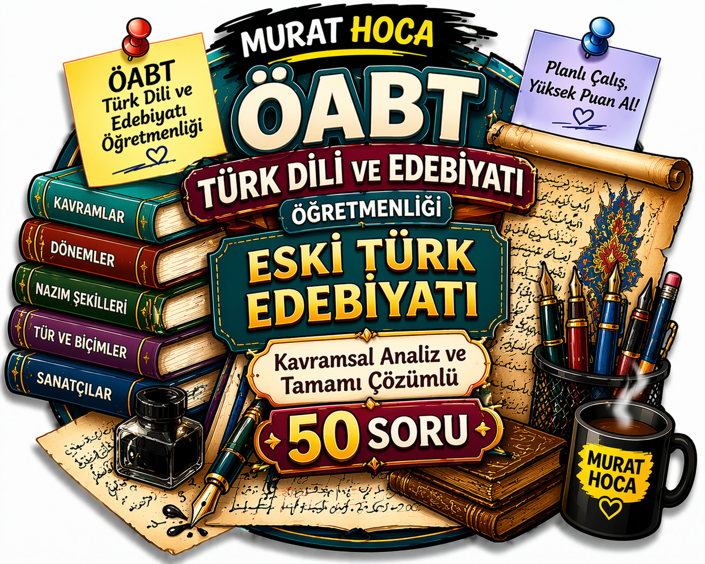 ÖABT Eski Türk Edebiyatı: Kavramsal Analiz ve  Tamamı Çözümlü 50 Soru