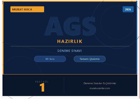 2026 AGS Hazırlık – Deneme Sınavları & Çözümler Murat Hoca |